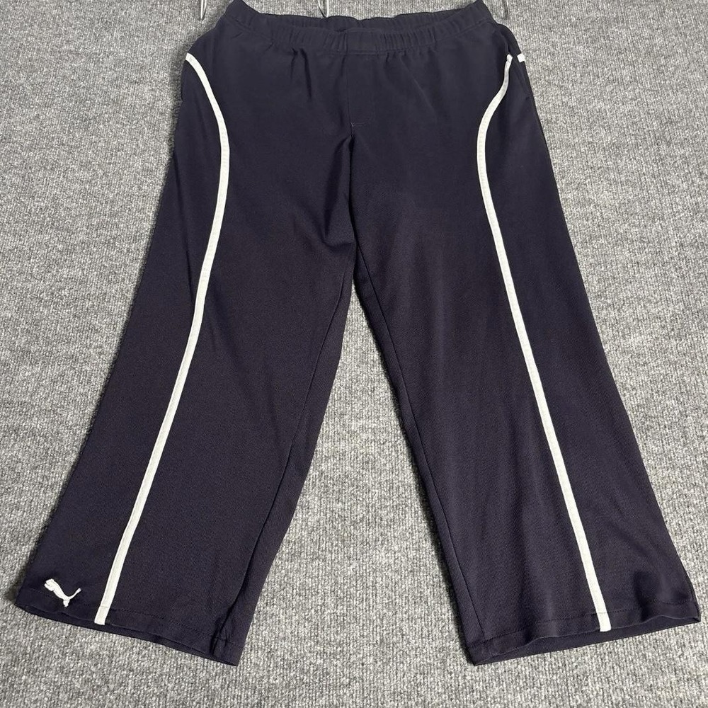 Puma Mens Navy Blue White Stripe Athletic Track Pants Size M 804549